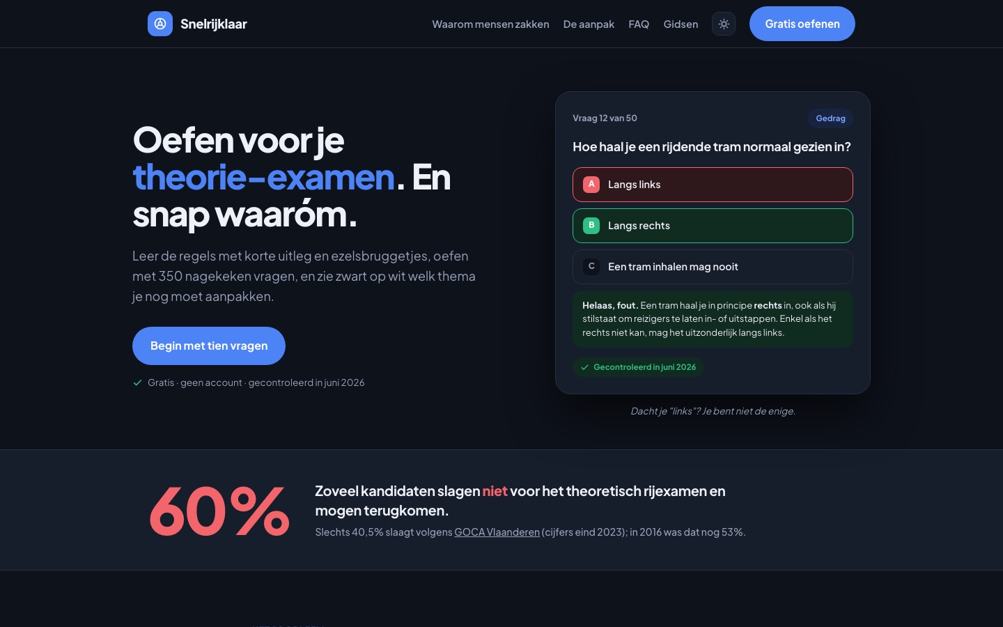 Screenshot van snelrijklaar.be